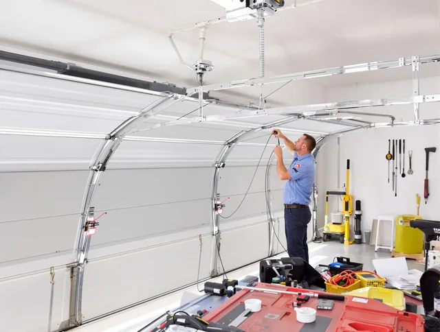 Garage door cable repair service by Oxford Garage Door Repair in Oxford