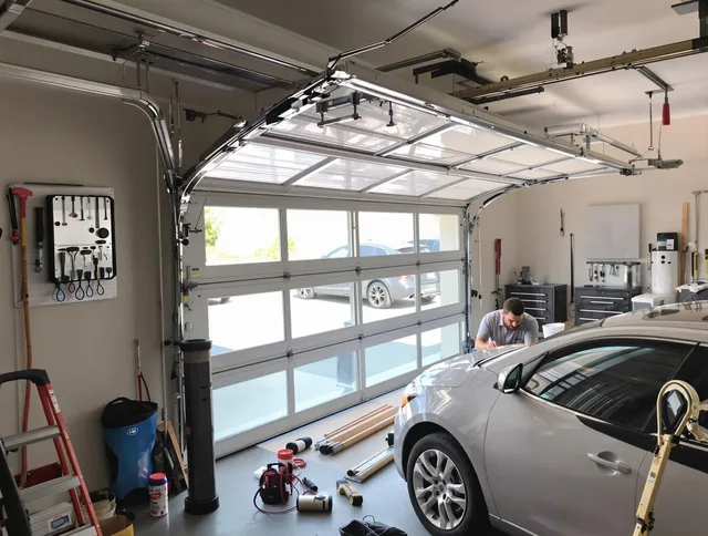 Garage door noise reduction service by Oxford Garage Door Repair in Oxford